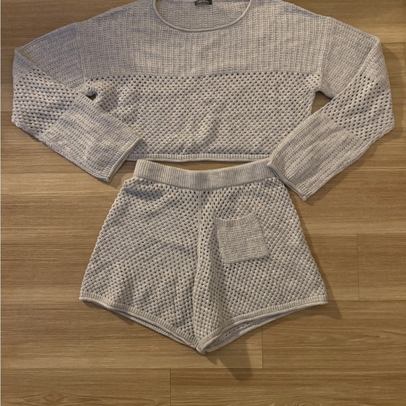 Wild Fable 2-Piece Knit Lounge Set - Light Grey - Size Medium - Picture 2 of 11